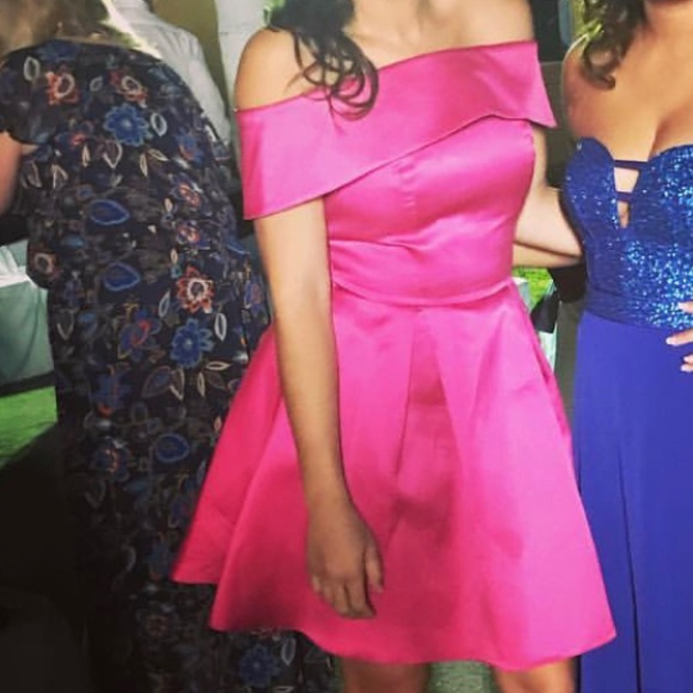 Stunning Pink Off Shoulder Dress